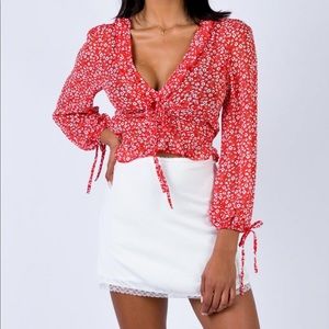 White Marlene Mini Skirt